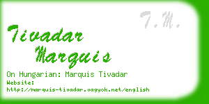 tivadar marquis business card